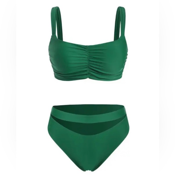 Zaful Other - ZAFUL | High Waisted Ruched Cut Out Bikini Swimwear